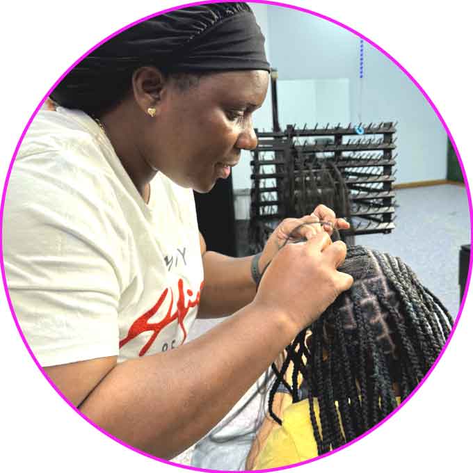 Eden Hair Brading salon Knobless braids urbana